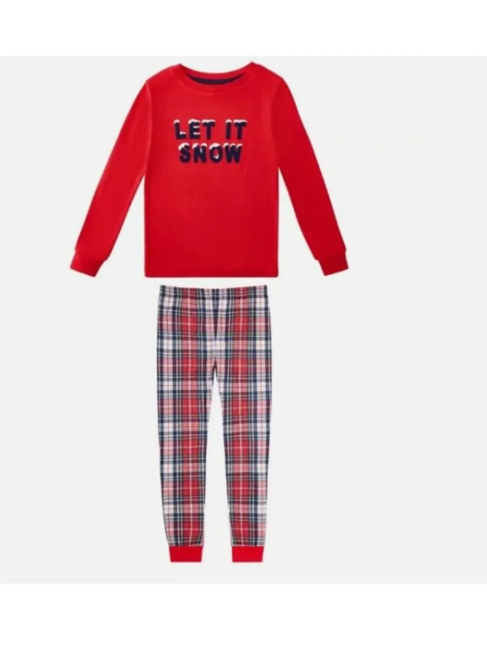 Member's Mark Kids Unisex Christmas Holiday 2 Piece Pajama Set Red Size 4